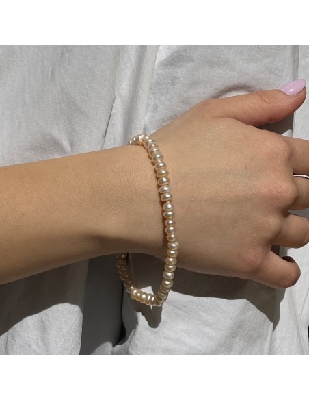 Bracciale Oro Giallo Perle Naturali Acqua Dolce [5f744d99]