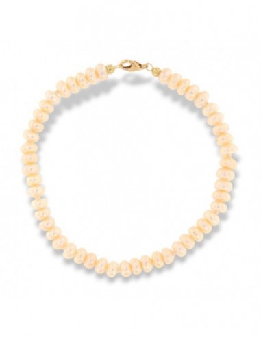 Bracciale Oro Giallo Perle Naturali Acqua Dolce [ed39cb83]