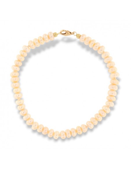 Bracciale Oro Giallo Perle Naturali Acqua Dolce [ed39cb83]