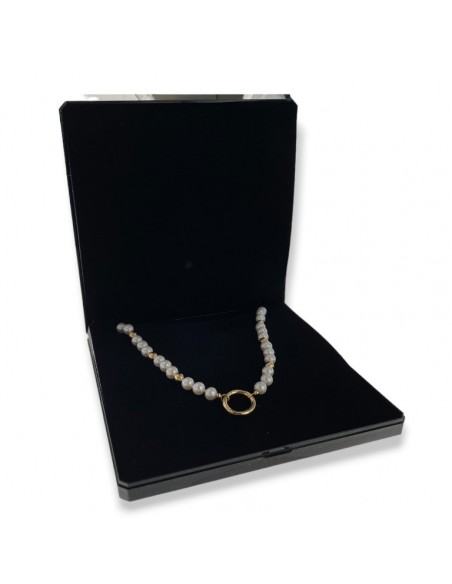 Collana Perle Acqua Dolce Sfere Rigate Oro Giallo [97075593]