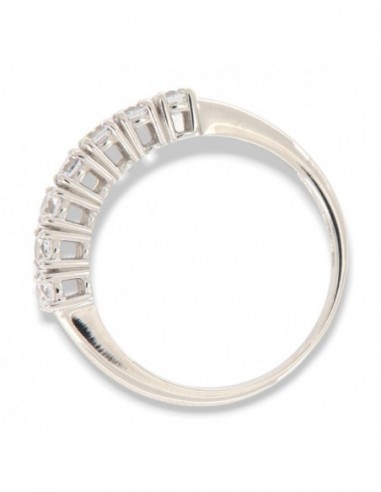 Anello Oro Bianco Riviera 7 Zirconi Bianchi [7a11c295]