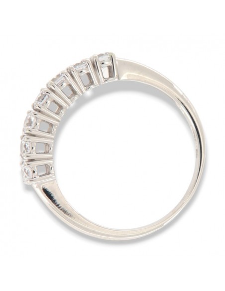Anello Oro Bianco Riviera 7 Zirconi Bianchi [7a11c295]