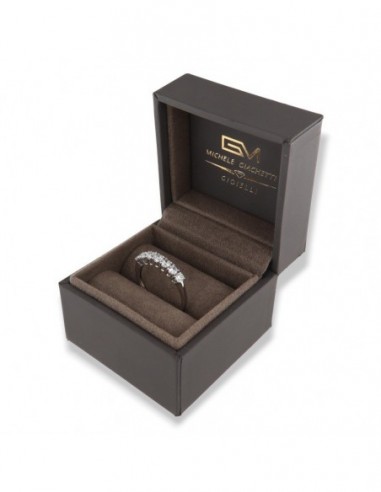 Anello Oro Bianco Riviera 7 Zirconi Bianchi [142a409c]