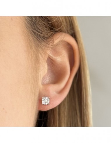 ORECCHINI ORO BIANCO PUNTO LUCE MAGIC DIAMANTI 0,20 CARATI [72351748]
