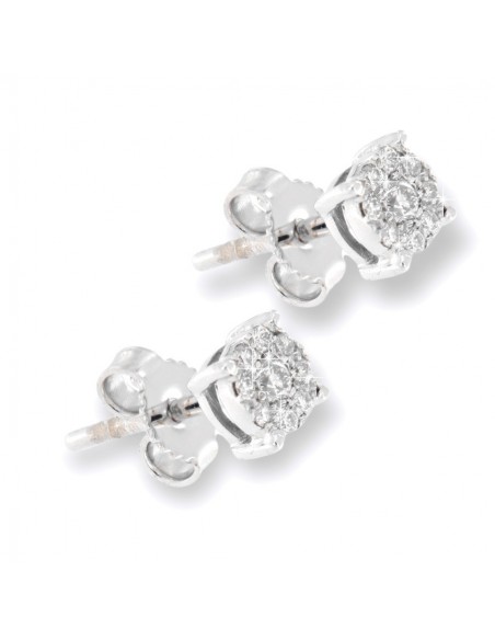 ORECCHINI ORO BIANCO PUNTO LUCE MAGIC DIAMANTI 0,20 CARATI [c528d64c]
