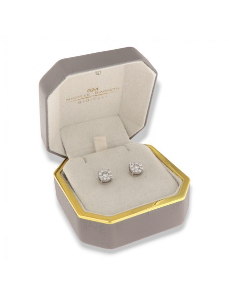 ORECCHINI ORO BIANCO PUNTO LUCE MAGIC 1,20 CARATI [e2225b53]