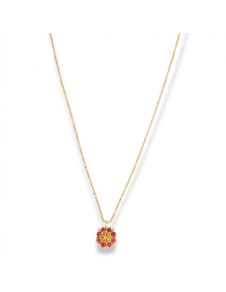 Ciondolo Oro Giallo Punto Luce Zaffiro Giallo E Rosa Magic 4 Misura [a37b85b3]