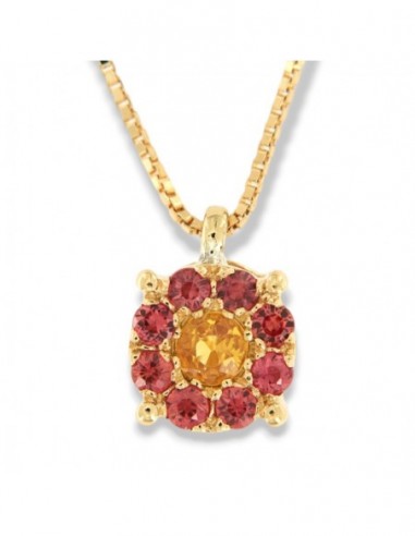Ciondolo Oro Giallo Punto Luce Zaffiro Giallo E Rosa Magic 4 Misura [47bb560f]