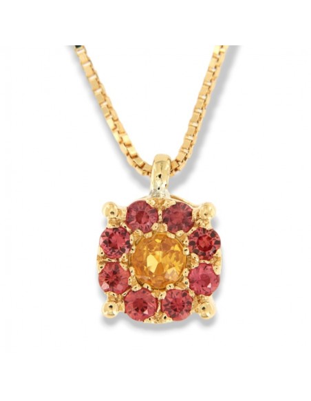Ciondolo Oro Giallo Punto Luce Zaffiro Giallo E Rosa Magic 4 Misura [47bb560f]