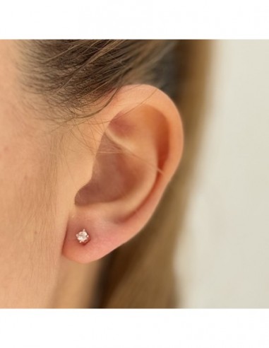 Orecchini Argento Rosato Punto Luce Seconda Misura [e32a957f]