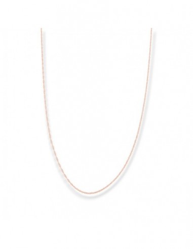 Collana Argento Rosato Maglia Rope Sottile 1,05GR [149b09a0]