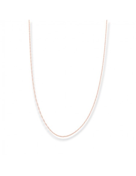 Collana Argento Rosato Maglia Rope Sottile 1,05GR [149b09a0]