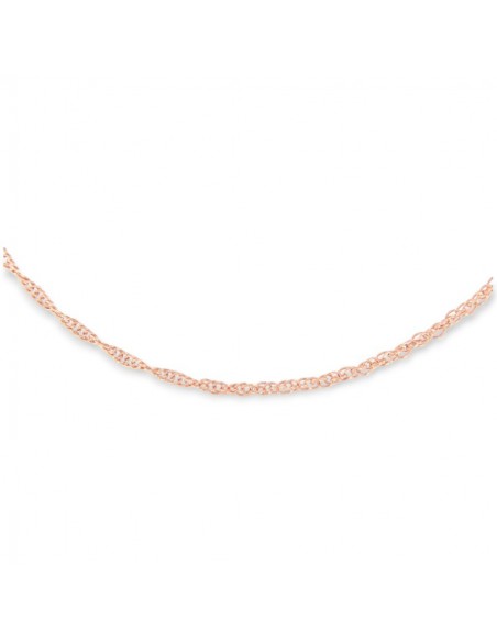 Collana Argento Rosato Maglia Rope Sottile 1,05GR [0d045bd1]