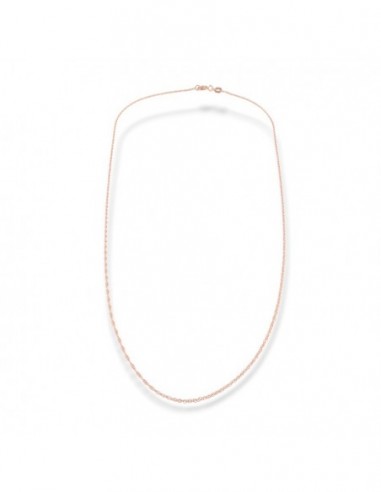 Collana Argento Rosato Maglia Rope Sottile 1,05GR [08541ccf]