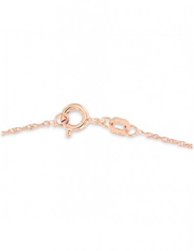 Collana Argento Rosato Maglia Rope Sottile 1,05GR [bf49ddcb]