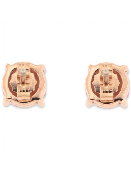 Orecchini Oro Rosa Rubini 0,26Ct Zaffiri 0,50Ct [5aeb85d2]