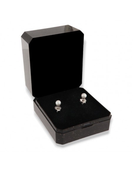 Orecchini Argento Rodiato Perla Bianca 4MM [59793e41]
