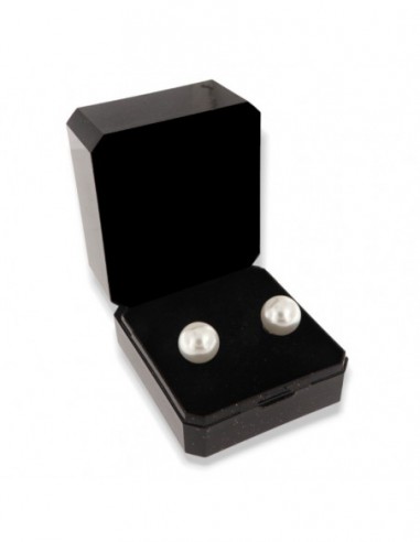 ORECCHINI ARGENTO RODIATO PERLA BIANCA GRANDE 10 M [957c7283]