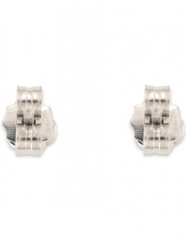 Orecchini Oro Bianco 6+1 Zaffiro 0.12 Diamanti 0,02 [ddbe5fcc]