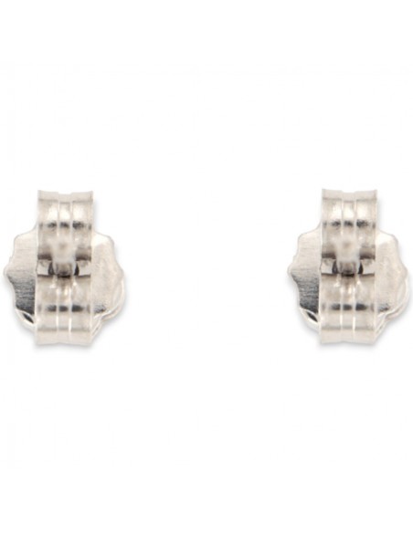 Orecchini Oro Bianco 6+1 Zaffiro 0.12 Diamanti 0,02 [ddbe5fcc]