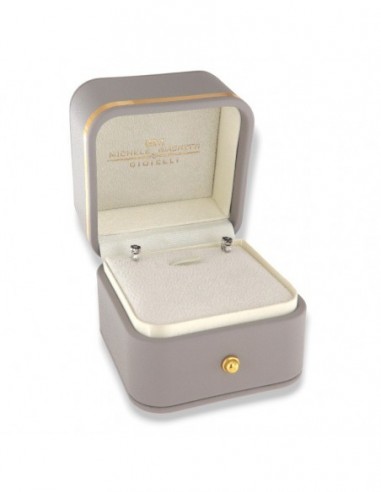 Orecchini Oro Bianco 6+1 Zaffiro 0.12 Diamanti 0,02 [6aa39ec8]