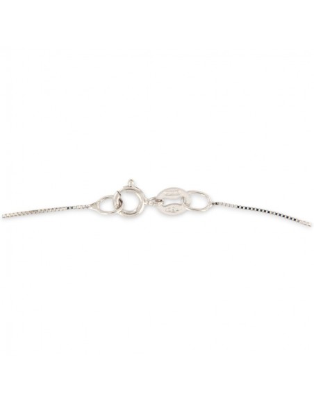 Ciondolo Oro Bianco Fiore Rubini 0,08 Diamanti 0,02 [a22d5f29]