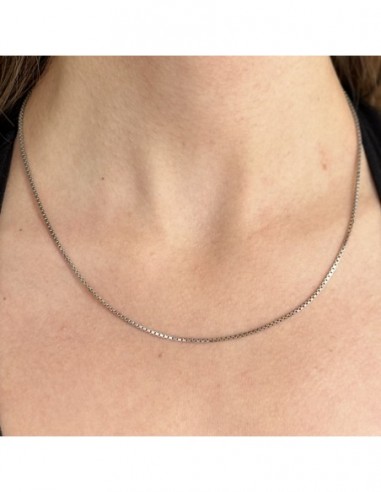 Collana Argento Rodiato Veneziana 45CM 4,65GR [173a54de]