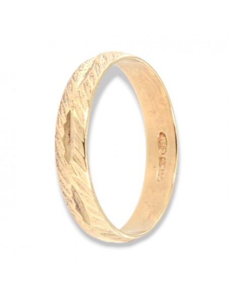 Anello Argento Dorato Fedina FD 10L [ca05446d]
