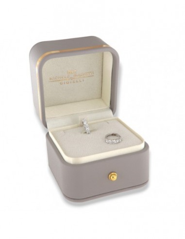 Orecchini Oro Bianco Cerchi 5 Zirconi Bianchi 2,50MM [d83c76e6]