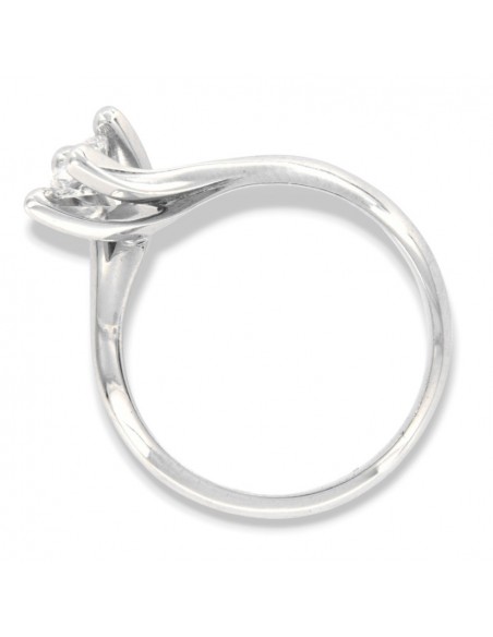 Anello Oro Bianco Solitario Valentino 0,40 Carati [b932c7cf]