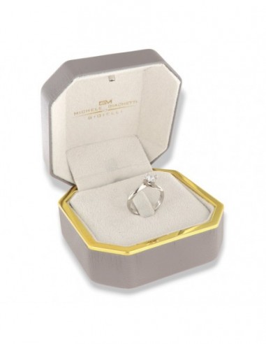 Anello Oro Bianco Solitario Valentino 0,40 Carati [d70945c6]