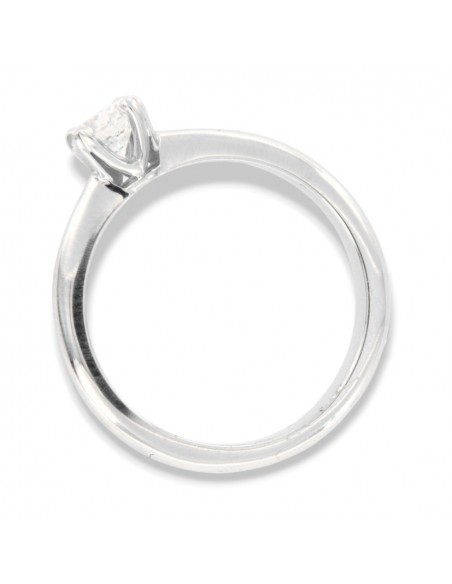 Anello Solitario Dritto Castone a V Scavato 0,40 Carati [b0ed199a]