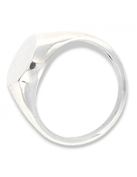 Anello Argento Rodiato Chevalier Scudo Tondo [59395b82]