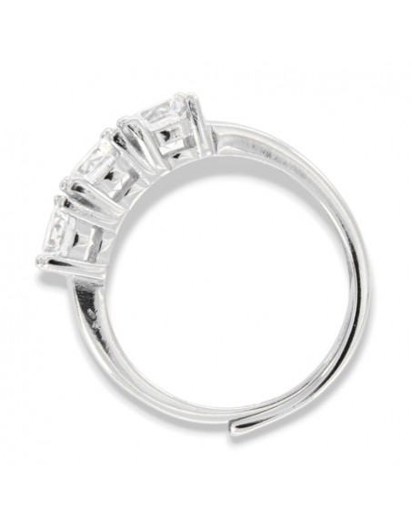 Anello Argento Rodiato Trilogy Zirconi Bianchi 5MM [4bd28886]