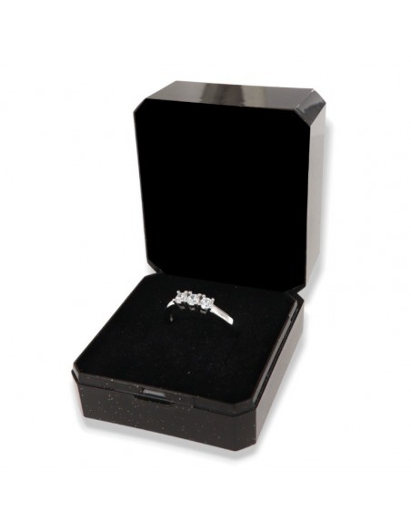 Anello Argento Rodiato Trilogy Zirconi Bianchi 3MM [2bb0bb8c]