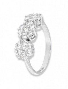 Anello Oro Bianco Trilogy Zirconi Bianchi [5ddd71d3]