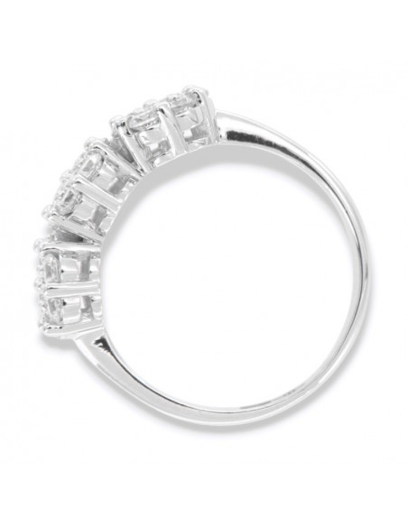 Anello Oro Bianco Trilogy Zirconi Bianchi [4a277748]