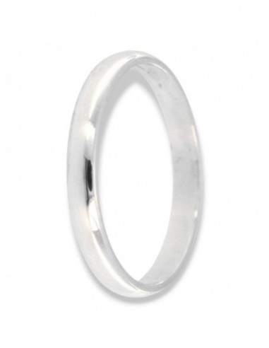 Anello Oro Bianco Fede Diana Fascia Larga 2GR [5d6a6c12]