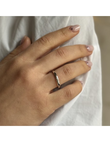 Anello Oro Bianco Fede Diana Fascia Larga 2GR [e45f3f8d]