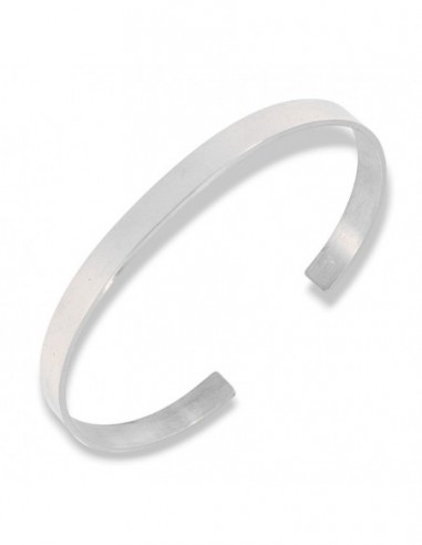 Bracciale Argento Rodiato Schiava Rigida Lucida [e4e2c396]