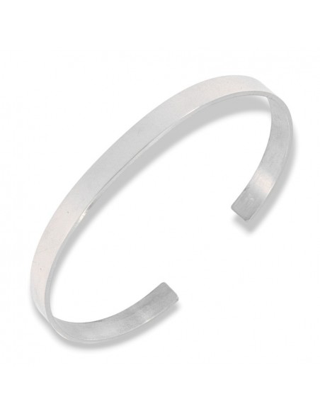 Bracciale Argento Rodiato Schiava Rigida Lucida [e4e2c396]