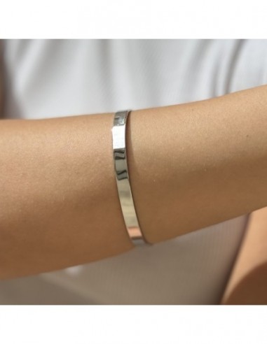 Bracciale Argento Rodiato Schiava Rigida Lucida [664d4e0b]