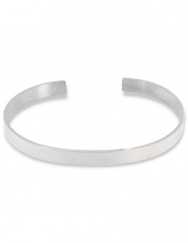 Bracciale Argento Rodiato Schiava Rigida Lucida [e57feda0]