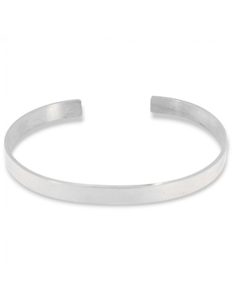 Bracciale Argento Rodiato Schiava Rigida Lucida [e57feda0]