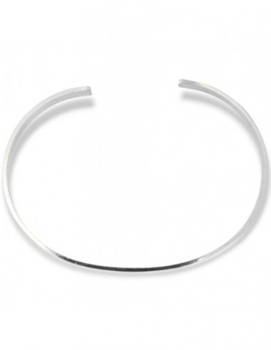 Bracciale Argento Rodiato Schiava Rigida Lucida [3c59aead]