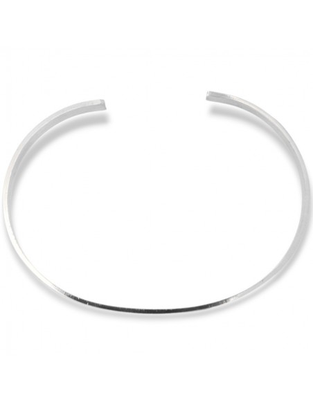 Bracciale Argento Rodiato Schiava Rigida Lucida [3c59aead]