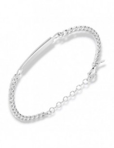Bracciale Argento Rodiato Grumetta Piastra Centrale [32835478]