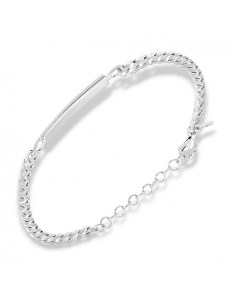 Bracciale Argento Rodiato Grumetta Piastra Centrale [32835478]