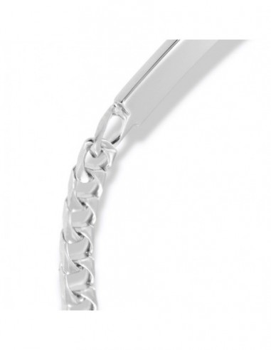 Bracciale Argento Rodiato Grumetta Piastra Centrale [4c45f4d9]