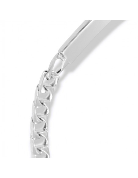 Bracciale Argento Rodiato Grumetta Piastra Centrale [4c45f4d9]
